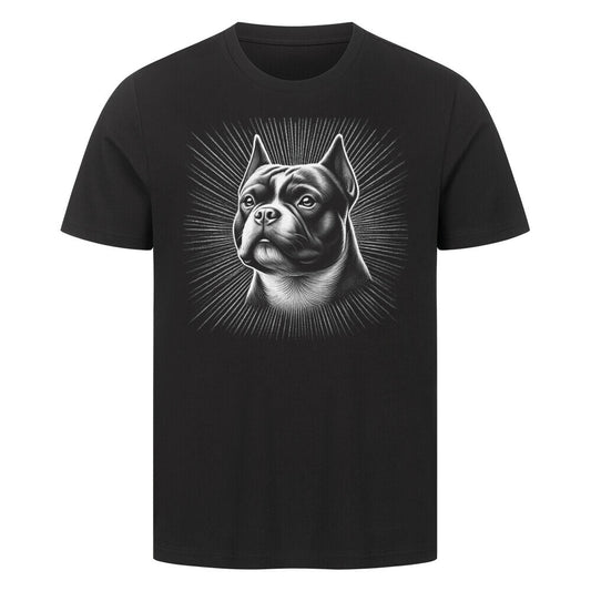 Premium T-Shirt "Pocket Bully - Shine" Schwarz – hunde-shirt.de