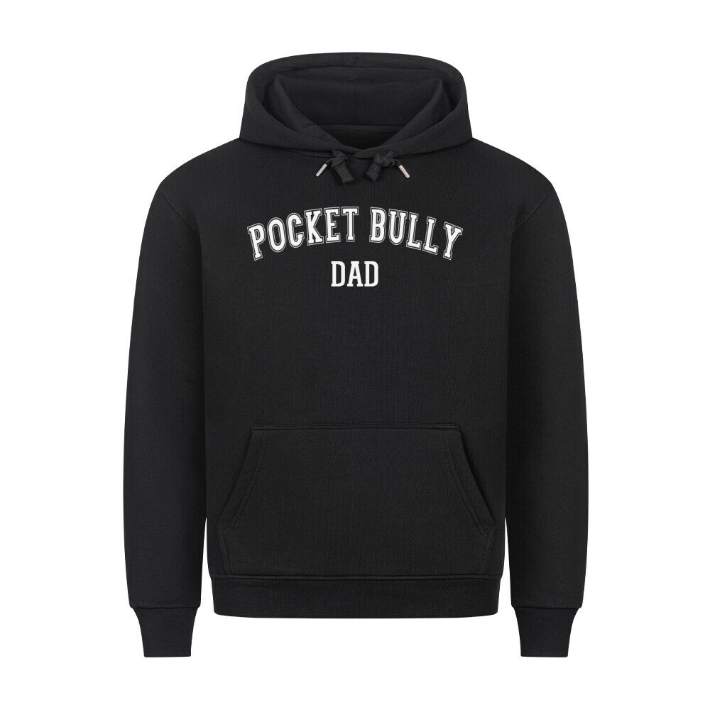 Premium Hoodie "Pocket Bully - DAD" Schwarz – hunde-shirt.de