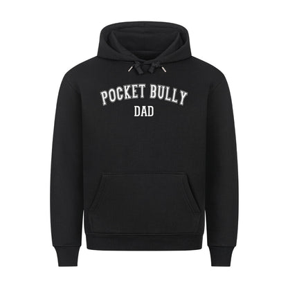 Premium Hoodie "Pocket Bully - DAD" Schwarz – hunde-shirt.de