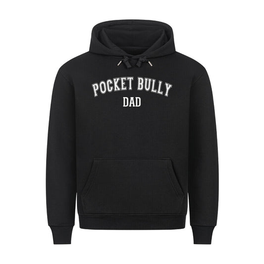 Premium Hoodie "Pocket Bully - DAD" Schwarz – hunde-shirt.de