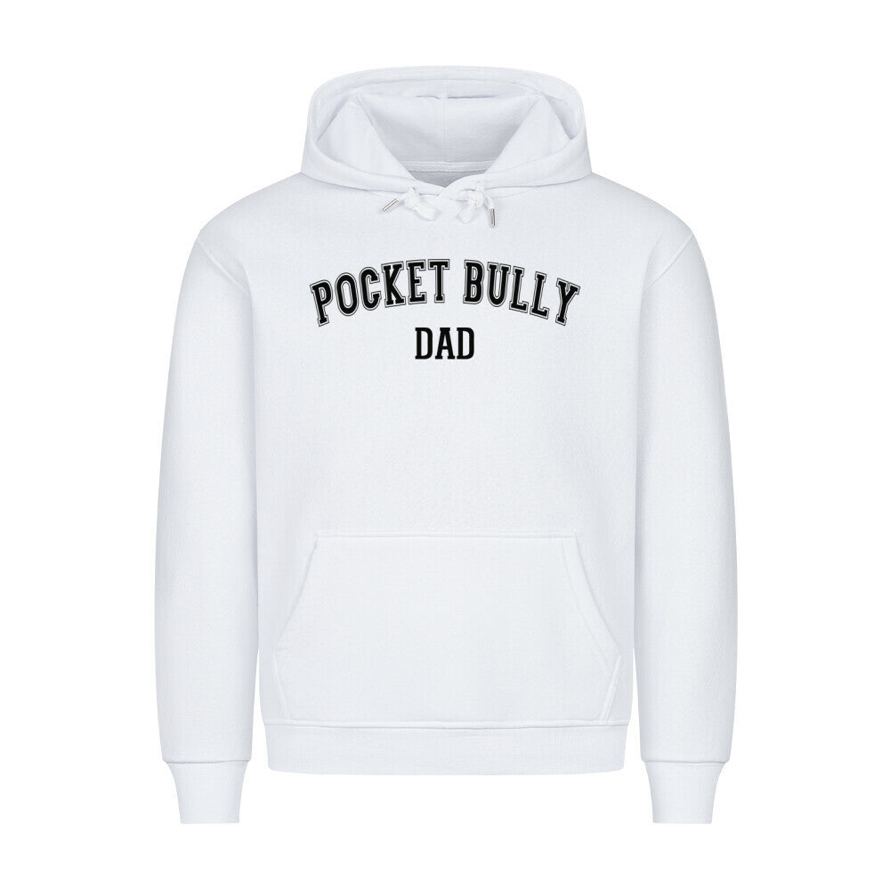 Premium Hoodie "Pocket Bully - DAD" Weiß – hunde-shirt.de