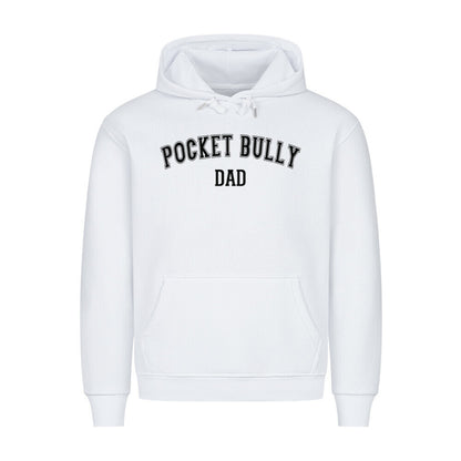 Premium Hoodie "Pocket Bully - DAD" Weiß – hunde-shirt.de