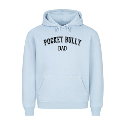 Premium Hoodie "Pocket Bully - DAD" Babyblau – hunde-shirt.de