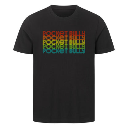 Premium T-Shirt "Pocket Bully - RETRO" Schwarz – hunde-shirt.de