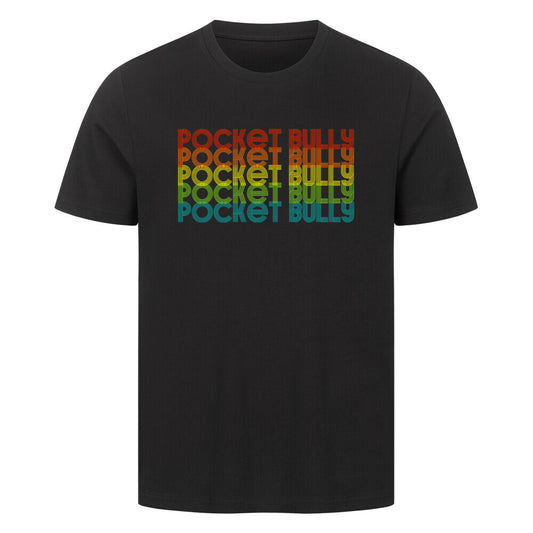 Premium T-Shirt "Pocket Bully - RETRO" Schwarz – hunde-shirt.de