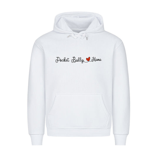 Premium Hoodie "Pocket Bully - Mama" Weiß – hunde-shirt.de