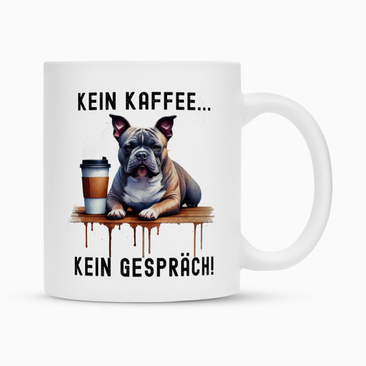 Tasse "Pocket Bully - Kein Kaffee..." Weiß – hunde-shirt.de