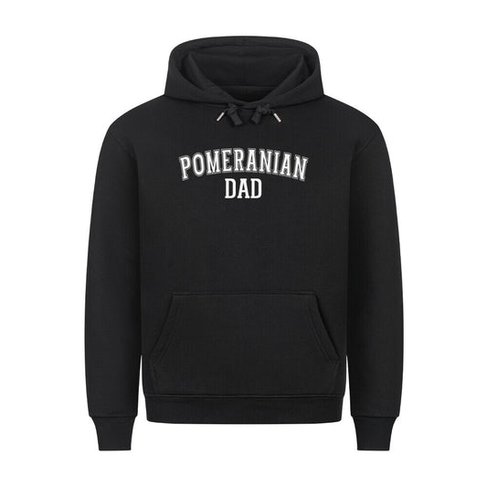 Premium Hoodie "Pomeranian - DAD" Schwarz – hunde-shirt.de