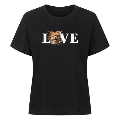 Premium Damen-Shirt "Pomeranian - LOVE" Schwarz – hunde-shirt.de