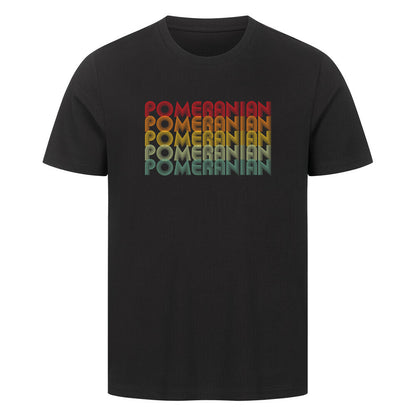 Premium T-Shirt "Pomeranian - RETRO" Schwarz – hunde-shirt.de