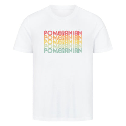 Premium T-Shirt "Pomeranian - RETRO" Weiß – hunde-shirt.de
