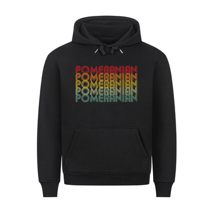 Premium Hoodie "Pomeranian - RETRO" Schwarz – hunde-shirt.de