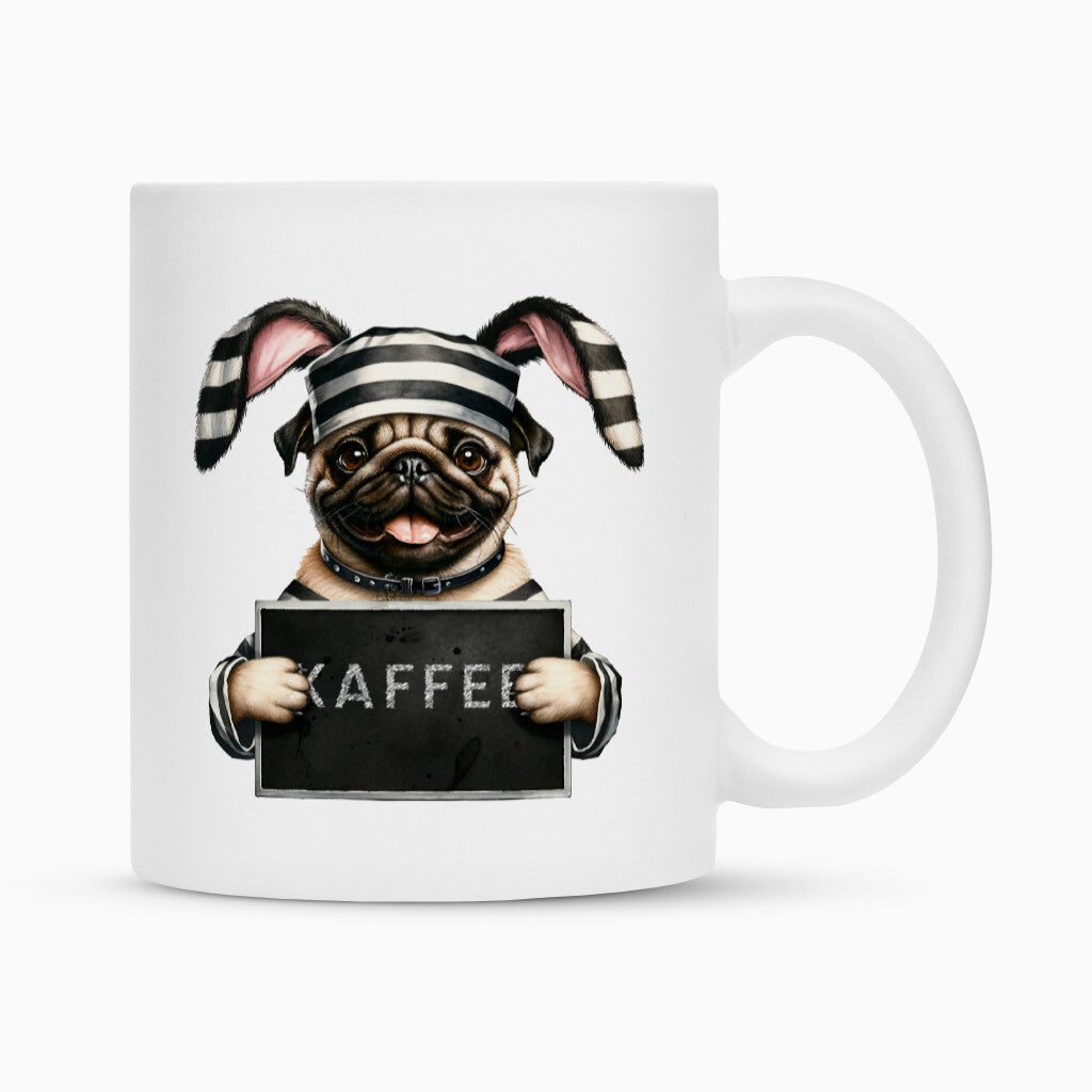 Tasse "Mops - Ostern" Weiß – hunde-shirt.de