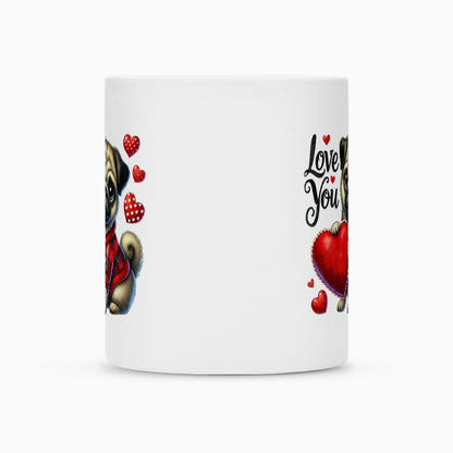 Tasse "Mops - LOVE YOU" – hunde-shirt.de