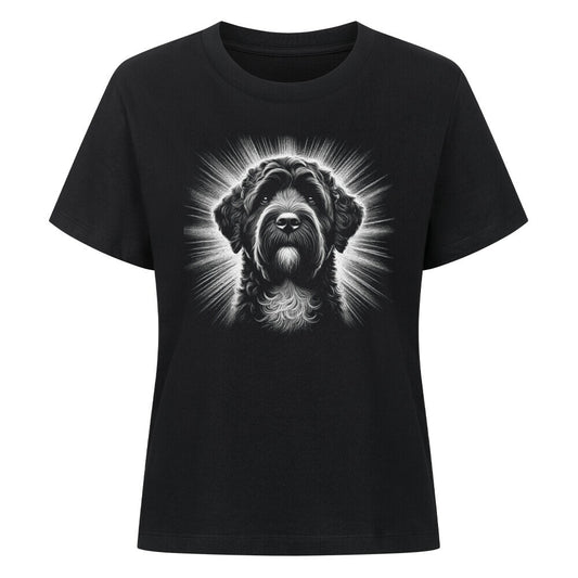 Premium Damen-Shirt "Portugiesischer Wasserhund - Shine" Schwarz – hunde-shirt.de