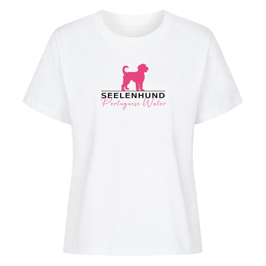 Premium Damen-Shirt "Portugiesischer Wasserhund - Seelenhund" Weiß – hunde-shirt.de
