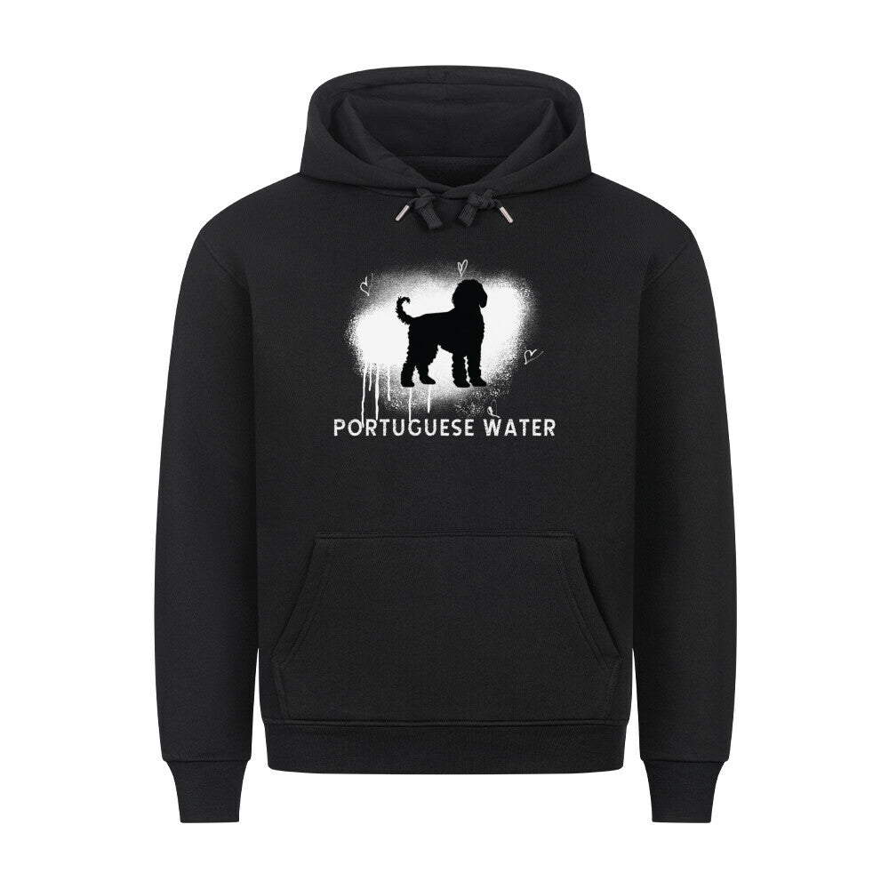 Premium Hoodie "Portugiesischer Wasserhund - Brush" Schwarz – hunde-shirt.de