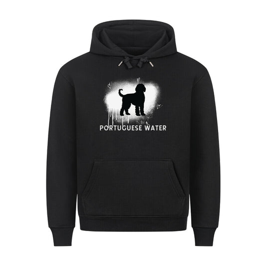 Premium Hoodie "Portugiesischer Wasserhund - Brush" Schwarz – hunde-shirt.de