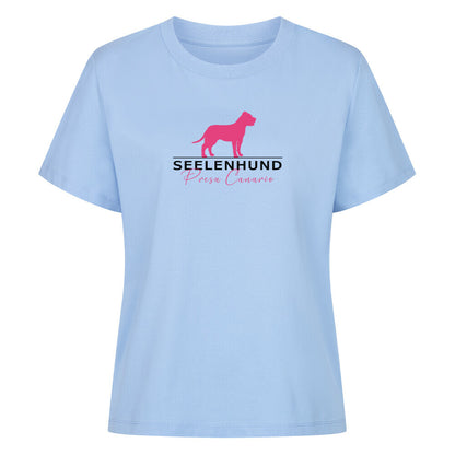Premium Damen-Shirt "Presa Canario - Seelenhund" Sky Blue – hunde-shirt.de