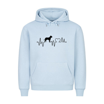 Premium Hoodie "Presa Canario - Heartbeat" Babyblau – hunde-shirt.de