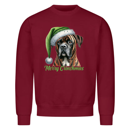 Premium Sweatshirt "Presa Canario - Merry Grinchmas" Burgunder – hunde-shirt.de