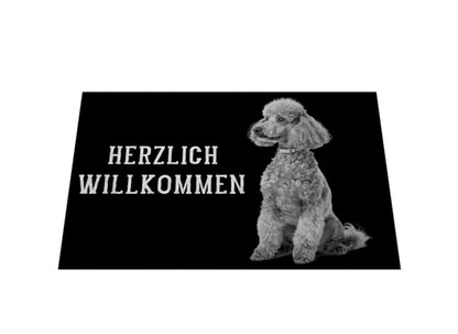 Fußmatte "Pudel - Herzlich Willkommen" – hunde-shirt.de