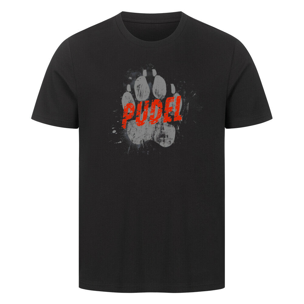 Premium T-Shirt "Pudel - PAW" Schwarz – hunde-shirt.de