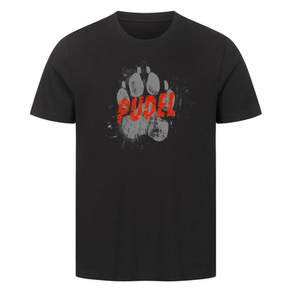Premium T-Shirt "Pudel - PAW" Schwarz – hunde-shirt.de