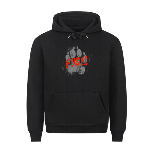Premium Hoodie "Pudel - PAW" Schwarz – hunde-shirt.de