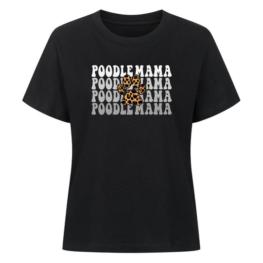 Premium Damen-Shirt "Pudel - Mama" Schwarz – hunde-shirt.de