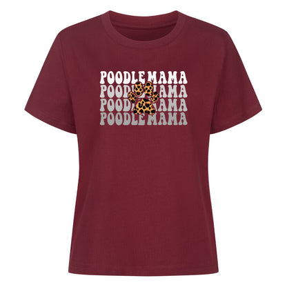 Premium Damen-Shirt "Pudel - Mama" Burgunder – hunde-shirt.de