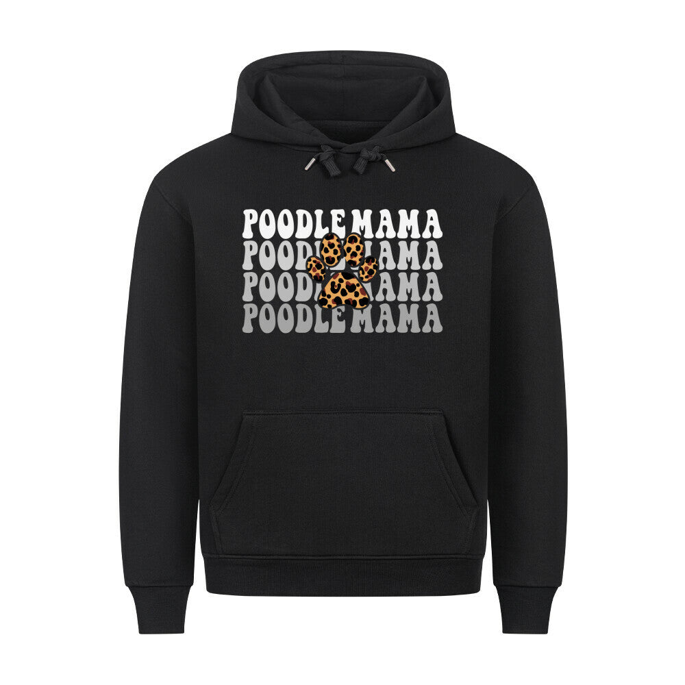 Premium Hoodie "Pudel - Mama" Schwarz – hunde-shirt.de