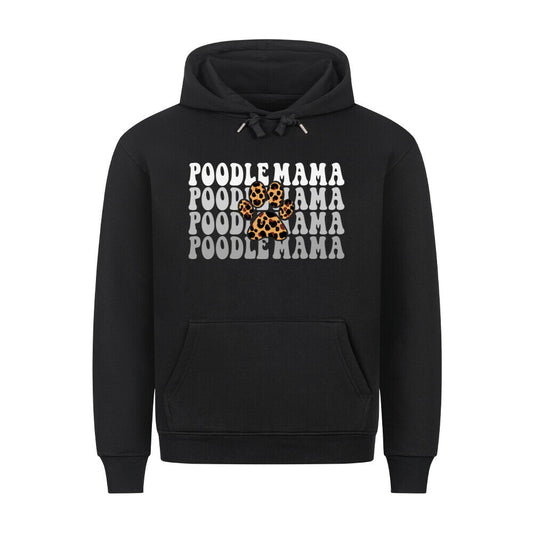 Premium Hoodie "Pudel - Mama" Schwarz – hunde-shirt.de