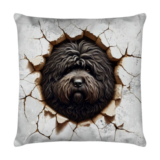 Kissen "Puli - Look" Weiß – hunde-shirt.de