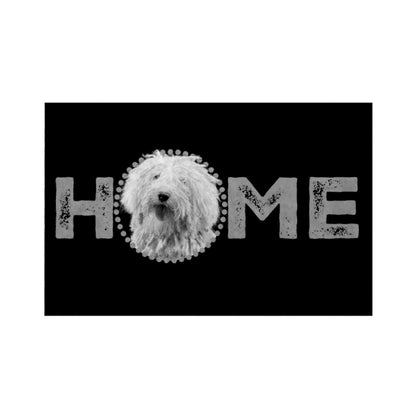 Fußmatte "Puli - HOME-Edition" Weiß – hunde-shirt.de