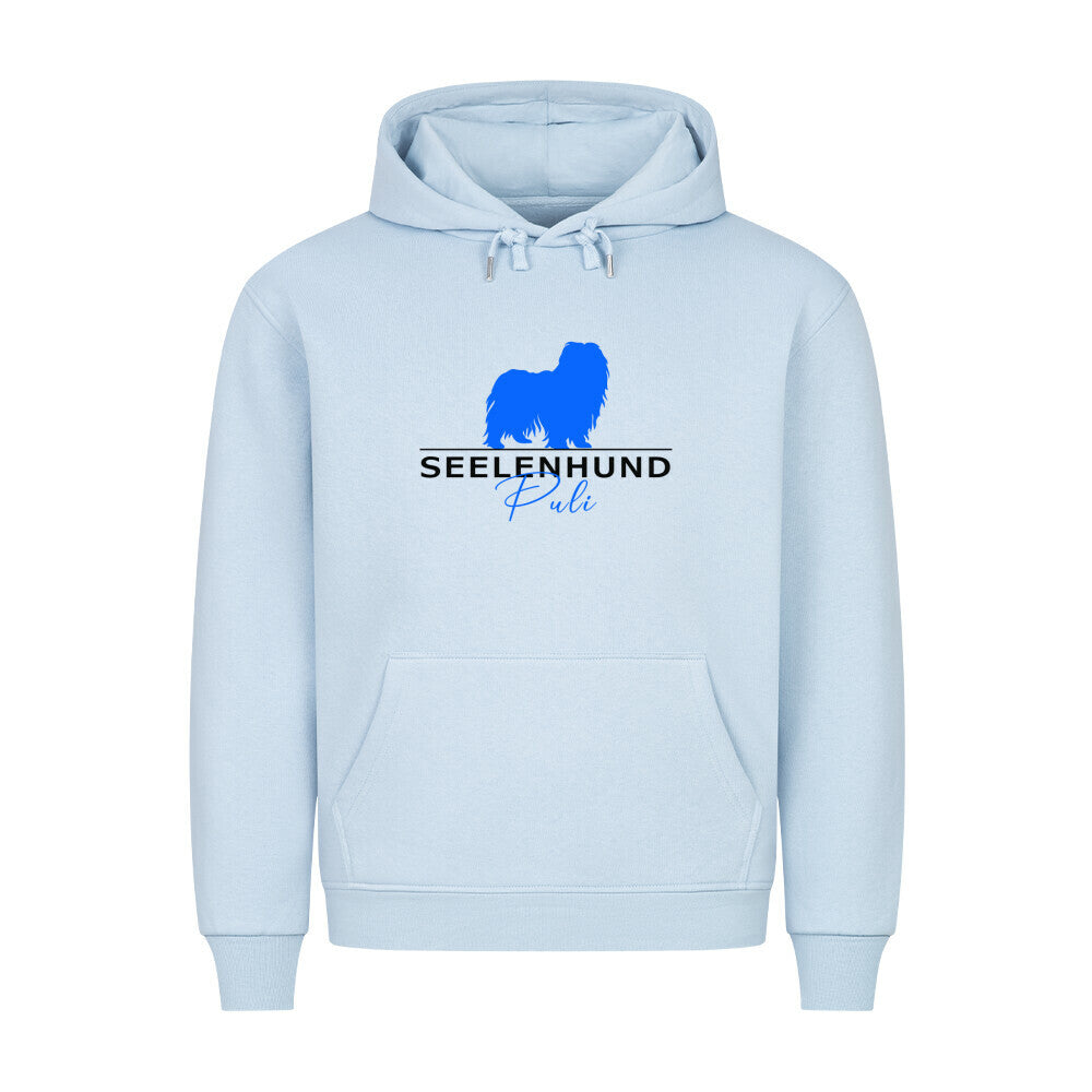 Premium Hoodie "Puli - Seelenhund" Babyblau – hunde-shirt.de