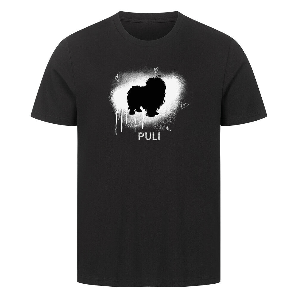 Premium T-Shirt "Puli - Brush" Schwarz – hunde-shirt.de