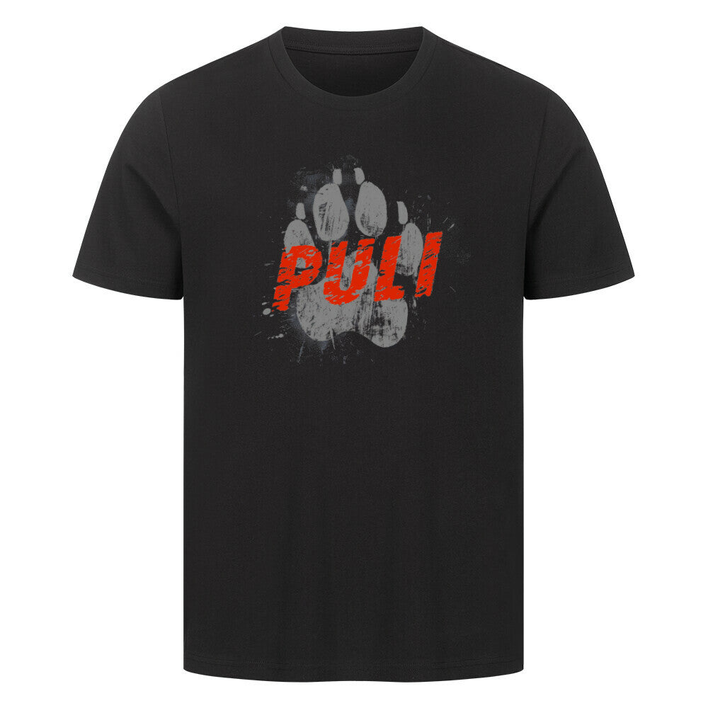 Premium T-Shirt "Puli - PAW" Schwarz – hunde-shirt.de