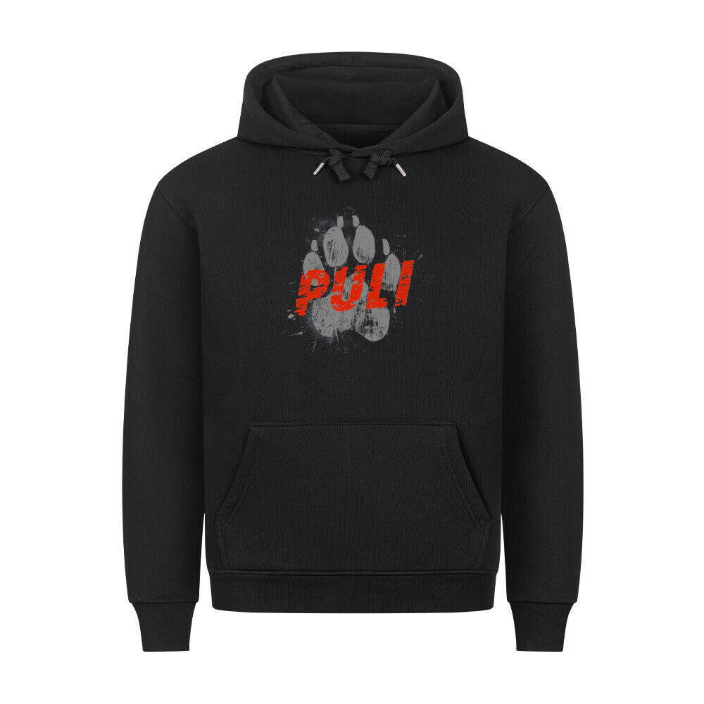 Premium Hoodie "Puli - PAW" Schwarz – hunde-shirt.de