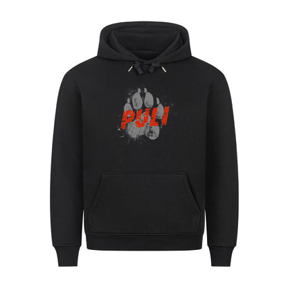 Premium Hoodie "Puli - PAW" Schwarz – hunde-shirt.de