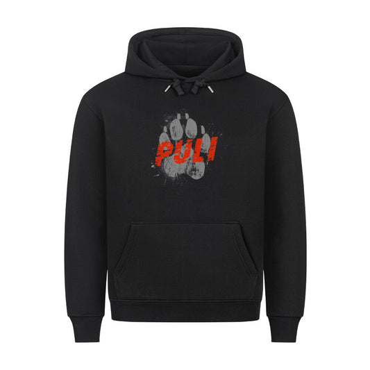 Premium Hoodie "Puli - PAW" Schwarz – hunde-shirt.de