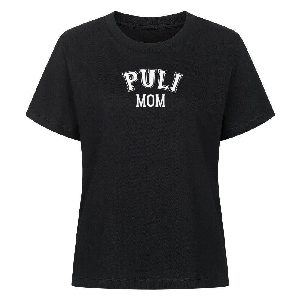 Premium Damen-Shirt "Puli - MOM" Schwarz – hunde-shirt.de