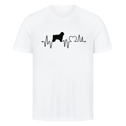 Premium T-Shirt "Puli - Heartbeat" Weiß – hunde-shirt.de