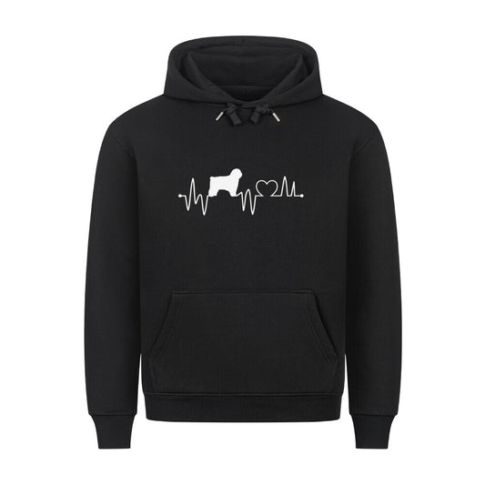 Premium Hoodie "Puli - Heartbeat" Schwarz – hunde-shirt.de