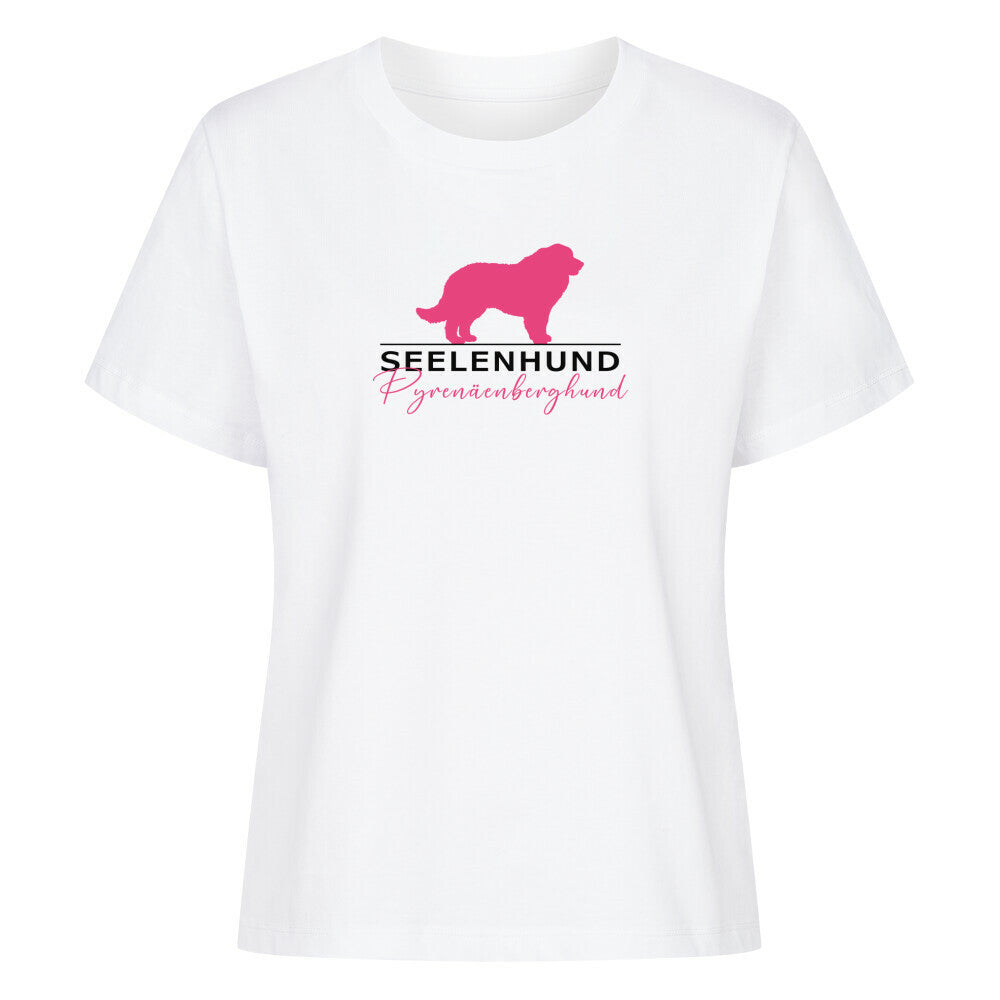 Premium Damen-Shirt "Patou - Seelenhund" Weiß – hunde-shirt.de