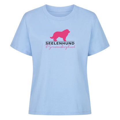 Premium Damen-Shirt "Patou - Seelenhund" Sky Blue – hunde-shirt.de