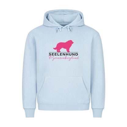 Premium Hoodie "Patou - Seelenhund" Babyblau – hunde-shirt.de