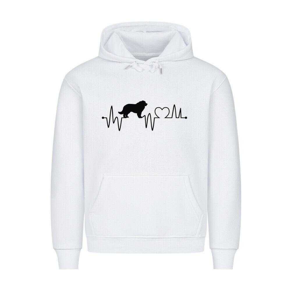 Premium Hoodie "Patou - Heartbeat" Weiß – hunde-shirt.de
