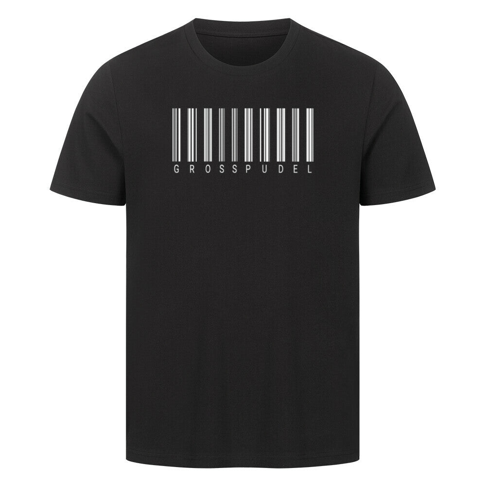 Premium T-Shirt "Großpudel - CODE" Schwarz – hunde-shirt.de