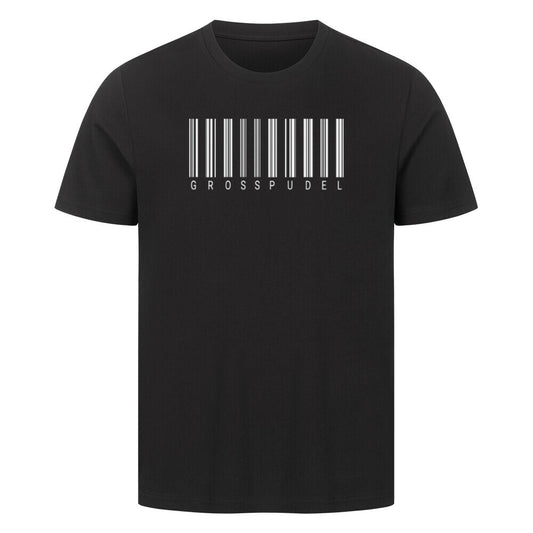 Premium T-Shirt "Großpudel - CODE" Schwarz – hunde-shirt.de